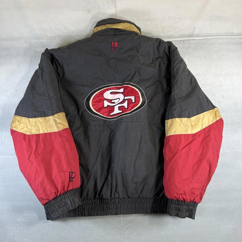 VTG 90s Pro Player San Francisco 49ers Puffer Jacket Mens XL Reversible Full Zip
